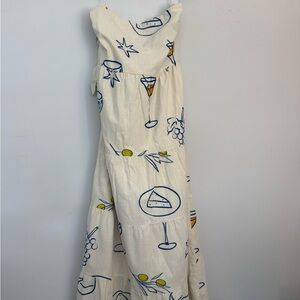 Bailey Rose Cream and Blue Dress